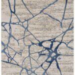 Calvin Klein Rugs, CK001 River Flow RFV05 Ivory / Blue