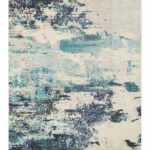 Nourison Rugs, Celestial CES02 Ivory / Teal / Blue