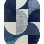 Rug Asiatic Matrix 74 Oval Indigo